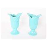 Turquoise Ceramic Tulip Vases