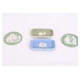 Wedgwood Blue And Green Trinket Dishes