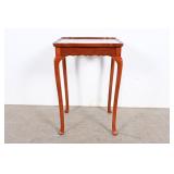 Mahogany Side Table With Queen Anne Legs