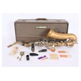 Vintage Tenor Saxophone With Case & Accs