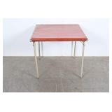 Red Padded Folding Card Table