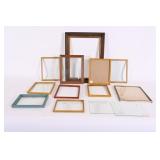 Assorted Wooden Picture Frames And Glass