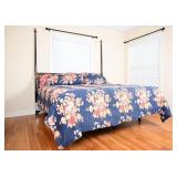 Vintage Hollywood Regency Pencil Post King Bed