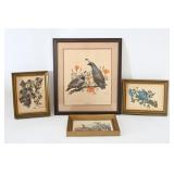 Wooden Framed Bird Prints