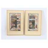 Pair Of Framed Persian Miniature Paintings