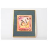 Framed Abstract Watercolor Painting