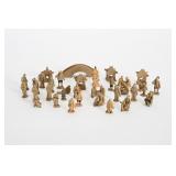 Vintage Handmade Ceramic Miniature Chinese Figures