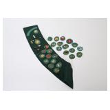 Vintage 1960s-70s Girl Scout Sash & Patches