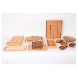 Wooden Cutting Boards, Bowls, and Utensil Trays