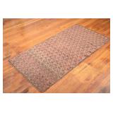Brown Geometric Patterned Wool Runner Rug