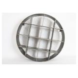 Round Metal Shadow Box Shelf With Grid Backing