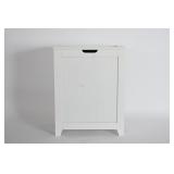 White Wooden Laundry Hamper