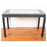 Metal Base Glass Top Console Table