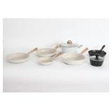Speckled Non-Stick Cookware With Wood Handles
