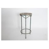 Metal Plant Stand With Seashell Motif Top