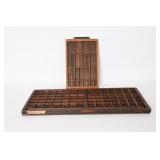Wooden Type Case Printing Trays, Two
