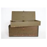 Vintage Wooden Military Trunk & Contents