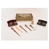 Vanity Box w/ Letter Openers, Eyeglasses