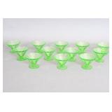 Vaseline Glass Sherbet Dishes
