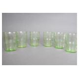 Vaseline Glass Juice Cups