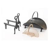 Cast Andirons, Fireplace Log Holders