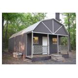 Metal Barn Style Storage Shed/Cabin w/ Porch