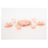 Vintage Dogwood Pink Depression Glass Dishes
