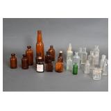 Assorted Glass Medicine & 'Poison' Bottles