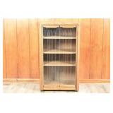 Media Cabinet w/ Glass Doors on Wheels