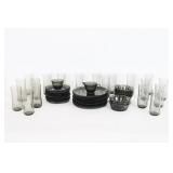 Vintage Gray Glass Dish Set