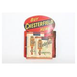 Vintage Die-Cut Chesterfield Tin Tobacco Ad Sign