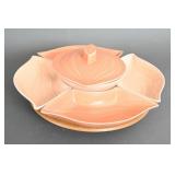 U.S.A. Ceramic Chip/Dip Dish On Stand