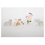 Vtg Occupied Japan Porcelain Animal Figurines