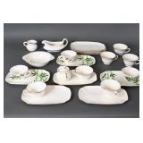 Folk Art White/Bamboo Pattern Dishes