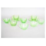 Vaseline Glass Punch Cups