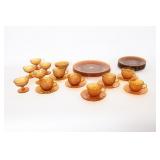 Vtg Indiana Glass Tiara Sandwich Golden Amber