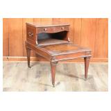 Vintage Two-Tiered End Table on Castors