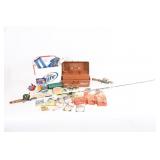 Vintage Fishing Supplies, Rod, Reels