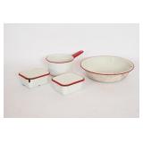 Vintage Enamelware Pots, Food Containers