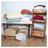 Contents Of Photo, Linens, Tables, Stand