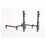 Antique Iron Andirons / Fire Dogs