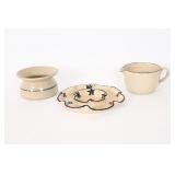 Vintage Pottery Bowl, Platter