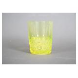 George Duncan Yellow Uranium Glass Daisy Button