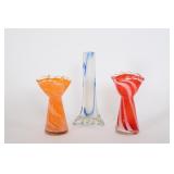 Vintage Hand-Blown Glass Vases