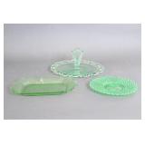 Vaseline Glass Serving Platters