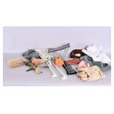 Folding Stool, Denim Bags, Lace Curtains, Iron