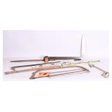 Assorted Hand Tools Including Saws And Levels