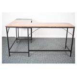 Modern Industrial L-Shaped Corner Computer Desk