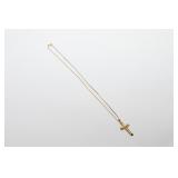 14k Cross Pendant and Chain