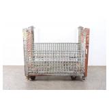 Heavy Industrial Wire Container on Wheels